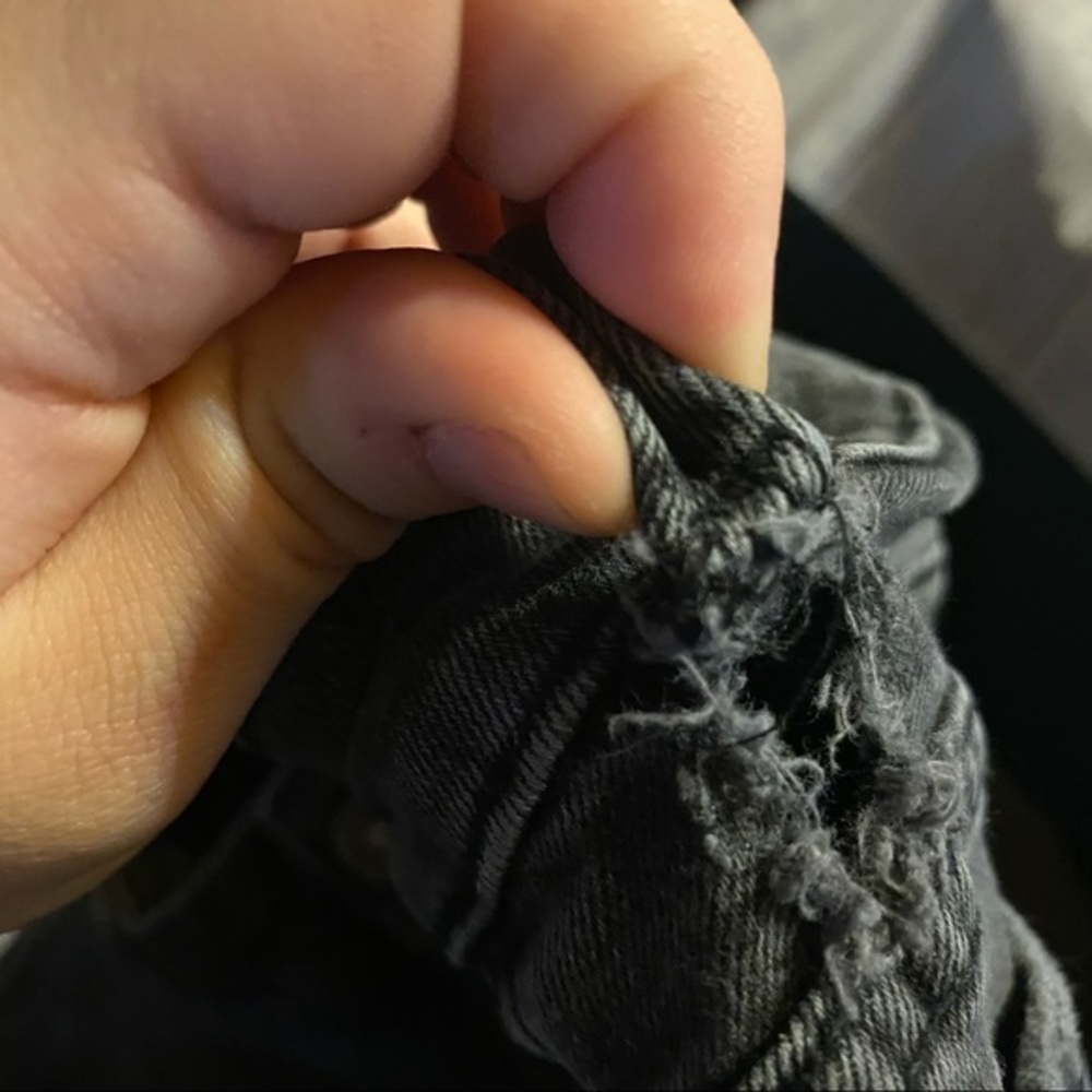 Zara Gray Frayed Destructed Skinny Jeans US 2 - Picture 10 of 10